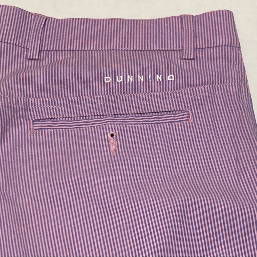 Dunning Pink Blue Pin Striped Golf Shorts Men’s 34 - Picture 10 of 10